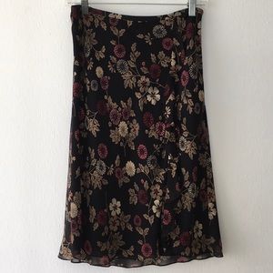 Ann Taylor Loft Floral Silk Skirt 2